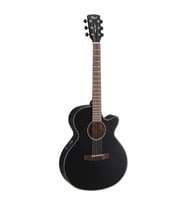 Cort SFX-MEBKS Elektro Akustik Gitar - Siyah Satin (Orta Seviye)  Ergonomik İnce Gövde, Cutaway Tasarımı, Cort CE304T EQ ve Modern Mat Siyah Kaplama