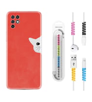 INFINIX Note 11 Pro Note 10 Hot 9 Play Kılıf Kablo Koruma Spiral Silikon Kedoş 1735