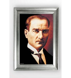 Gümüş Çerçeveli Atatürk Tablo cv1230