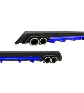 Suzuki Grand Vitara 1997-2005 Mavi Krom Yuvarlak Egzozlu Difüzör Difizör Mat Mavi
