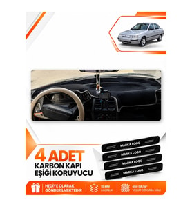 LADA VEGA (1995-2007) Uyumlu Ön Torpido Koruma Kılıfı Halısı - Siyah Gri
