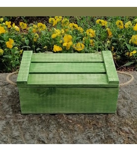 Dekoratif Ahşap Kasa, Çok Amaçlı Organizer, Demonte Kapaklı, Mutfak, Banyo Ev Hediyesi 30CM X 16CM GENİŞLİK 10CM YÜKSEKLİK (Yeşil)