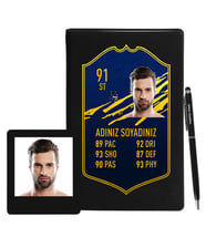 Kişiye Özel Fut Kart Defter Kalem & Instagram Çerçeve Hediye Seti