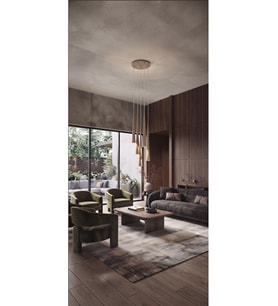 GU10 Duy Led Spot Sarkıt Masaüstü Avize Modern 5 Li Boru Sarkıt Avize Tüp Model Kalem Silindir Konik LED Spot Tavan Lamba Mat Krem Bej Renk Metal Ayarlanabilir Kablolu