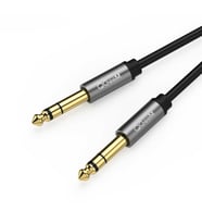 Gitar, Mixing Console, Ses Sistemleri İçin 6.35mm Jack Aux Audio Kablo (1.5Metre Sabit HiFi Ses) (Siyah)
