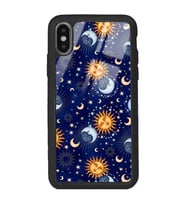 iPhone X Ay Güneş Pijama Tasarımlı Glossy Telefon Kılıfı