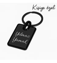 Hediyelik Kişiye Özel İsim veya Söz Baskılı Kare Anahtarlık Araç Araba,Motor,Ev Anahtarlığı Kutulu