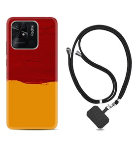 Xiaomi Poco X3 Pro M4 Pro X4 Pro C40 10C Kılıf Boyun Askılı Silikon Sarı Kırmızı Boya 1708