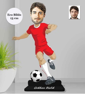 Kişiye Özel Futbolcu Erkek Ahşap Eco Biblo -2
