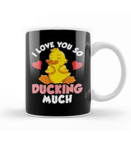 I Love You So Ducking Much Adorable Duckling Pun Kupa Bardak Porselen