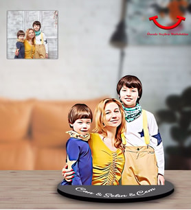 Kişiye Özel Kendin Tasarla Anne Erkek Kardeş Tasarımlı Biblo Model-1