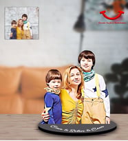 Kişiye Özel Kendin Tasarla Anne Erkek Kardeş Tasarımlı Biblo Model-1