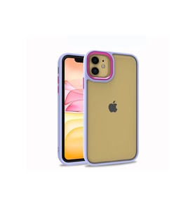 Apple iPhone 12 Uyumlu Kılıf Zore Flora Kapak (Lila)
