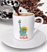 BK Gift USA Tasarımlı Türk Kahvesi Fincanı - Model 1
