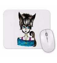 Menina Gata Mouse Pad
