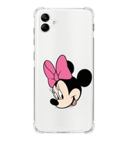 Samsung Galaxy A04e Köşe Korumalı Antişok Kapak Minnie Mouse Tasarımlı Şeffaf Kılıf