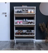 Modilayn VARBİ Kapı Önü 72x 127 x 26 cm’ lik 3 Düşer Kapak 6 Göz Raf Bölmeli Ayakkabılık