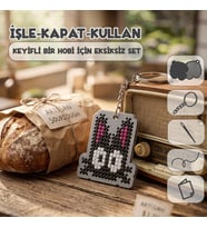 Etamina Anime Hediye Hobi Seti: Ghibli Karakterli Kanaviçe ve Etamin Anahtarlık Kiti