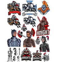 Şövalye Sticker Set  18 Parça Telefon, Tablet, Defter, Laptop Sticker