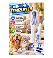 Kendini Temizleyen Geri Çekilebilir Sık Dişli Tarak Fırça – Kedi ve Köpek Tüy Bakımı