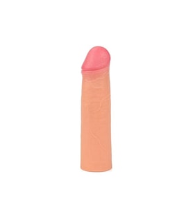 Nature Extender 5,5 cm Dolgulu Premium Ten Rengi Silikon Penis Kılıfı