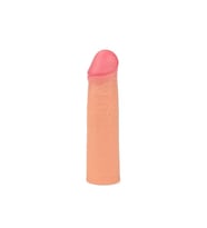 Nature Extender 5,5 cm Dolgulu Premium Ten Rengi Silikon Penis Kılıfı