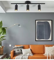 MYLİGHTS  ÜÇLÜ LED SPOT LED AVİZE HAREKETLİ AVİZE  GÜN IŞIĞI AMPULLÜ (Siyah)