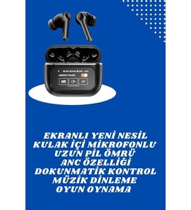 Ekranlı Yeni Nesil Pro Kulaklık Ve Akıllı Saat Kampanyası Kulak İçi Mikrofonlu (Çok Renkli)