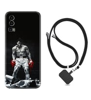 General Mobile Gm 23 Kılıf Resimli Boyun Askılı İpli Desenli Silikon Muhammed Ali 1369