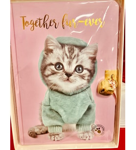 STUDİO PETS kilitli hatıra def.KEDİLİ-PEMBE