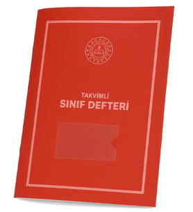 Gülpaş Takvimli Sınıf Defteri Kırmızı Plastik Kapak İlkokul 390