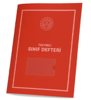 Gülpaş Takvimli Sınıf Defteri Kırmızı Plastik Kapak İlkokul 390