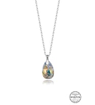 Swarovski Crystal Kadın 16 mm Damla Gümüş Kolye