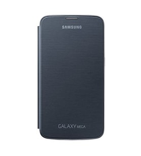 Galaxy Mega i9200 ile Uyumlu Flip Cover Kılıf Siyah EF-FI920BBEGWW