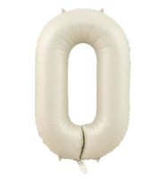 Benim Marifetlerim 0 Rakamı Krem Folyo Balon 34 inch 86 cm