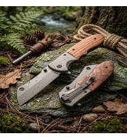 Knivox Browning YA-DA104 Ahşap Kabze Survival Tanto Kamp Çakısı