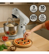 Kitchen Helper PV-4700 1500W-5.2 Litre -10 Kademe Hız Ayarı  Stand Mikser Hamur Yoğurma Makinesi (Krem)