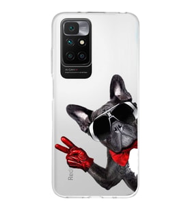 PrintiFy Xiaomi Redmi 10 ile Uyumlu 1mm Slim Fit Köpek 2 050e Baskılı Şeffaf  Kılıf