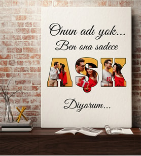 BK Gift Kişiye Özel Fotoğraflı Aşk Tasarımlı Kanvas Tablo-2, Ev Hediyesi, Arkadaşa Hediye, Sevgiliye Hediye