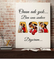 BK Gift Kişiye Özel Fotoğraflı Aşk Tasarımlı Kanvas Tablo-2, Ev Hediyesi, Arkadaşa Hediye, Sevgiliye Hediye