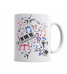 İyi Zıplayanlar  Müzik Notları ve Semboller  müzik notolar  Kupa Bardak Porselen