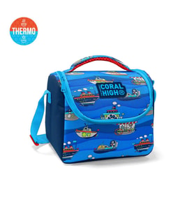 Coral High Kids Lacivert Mavi Gemi desenli Thermo Beslenme Çantası 11829