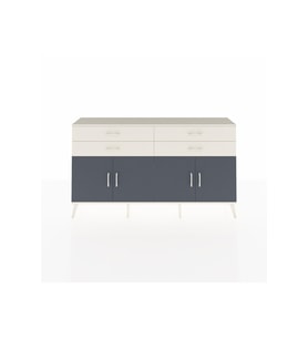 Arges Konsol 2 Raflı 4 Çekmeceli 8 Kapaklı 176x30x99 Aytaşı-Antrasit/Aytaşı