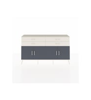 Arges Konsol 2 Raflı 4 Çekmeceli 8 Kapaklı 176x30x99 Aytaşı-Antrasit/Aytaşı