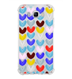 PrintiFy Samsung Galaxy J7 2016 Uyumlu Water Color 1 Baskılı Şeffaf Köşe Korumalı Antişok Kılıf