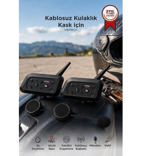 Torima Motosiklet Helmet İnterkom Bluetooth 2li Kask Kulaklığı Ejeas Double V6PRO+