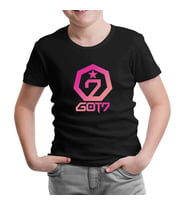 GOT7 - Logo Star Siyah Çocuk Tshirt