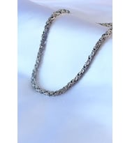 Gümüş Renk Kral Zincir Erkek Kolye (316L Çelik) (Standart)