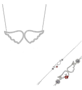 925 Ayar Gümüş Melek Kanadı Set