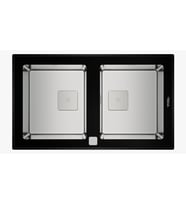 TEKA DIAMOND RS15 2B 86 (WST BLACK) Siyah Cam Yüzey Tezgah Üstü Eviye 115030017